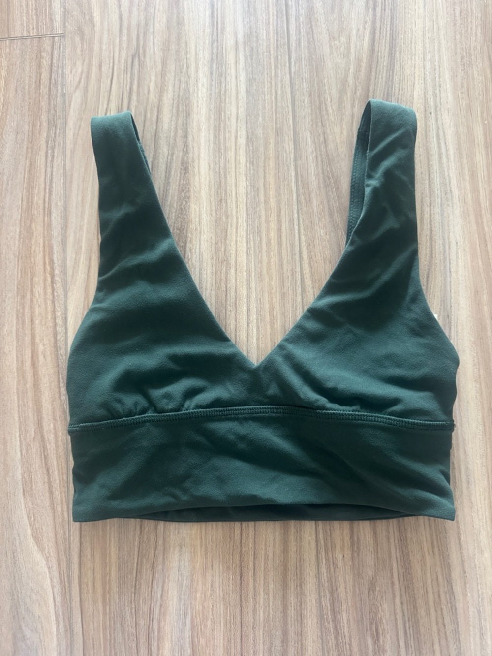 lululemon athletica Deep Green V-Neck Crop Top